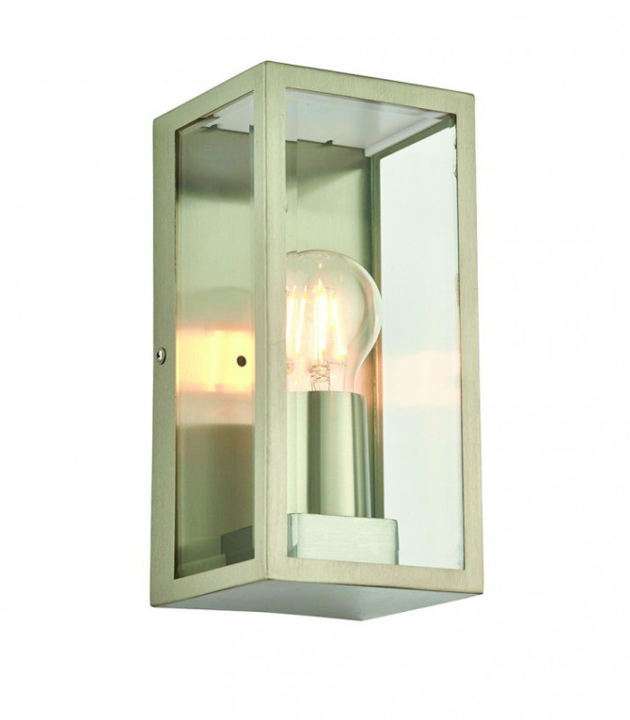 Outdoor Wall Lantern 1 Light Wall IP44 28W Brushed Stainless Steel