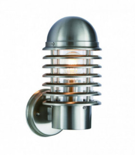 Outdoor Wall 1 Light IP44 60W Polished Stainless Steel