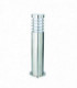 Outdoor Floor Post IP44 Brushed Stainless Steel & Frosted