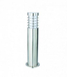 Outdoor Floor Post IP44 Brushed Stainless Steel & Frosted