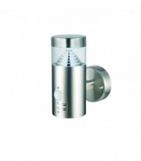 Outdoor Wall PIR IP44 3.3W Brushed Stainless Steel