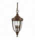 3 Light Large Outdoor Ceiling Chain Lantern British Bronze, E14