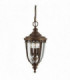 3 Light Medium Outdoor Ceiling Chain Lantern British Bronze, E14