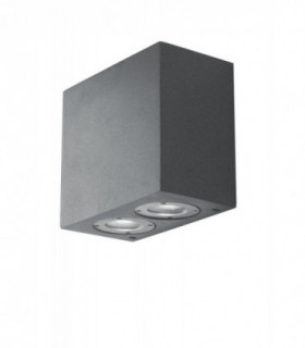 Outdoor Twin Wall Downlight Grey, IP65, GU10