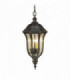 4 Light Outdoor Ceiling Chain Lantern Walnut IP44, E14