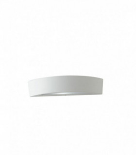 Outdoor Flush Aluminum Wall Lamp, White, IP44, E14