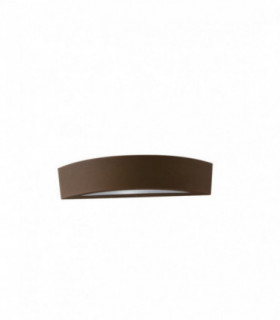 Outdoor Flush Aluminum Wall Lamp, Bronze, IP44, E14