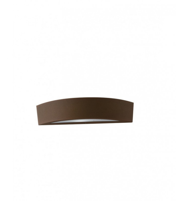 Outdoor Flush Aluminum Wall Lamp, Bronze, IP44, E14