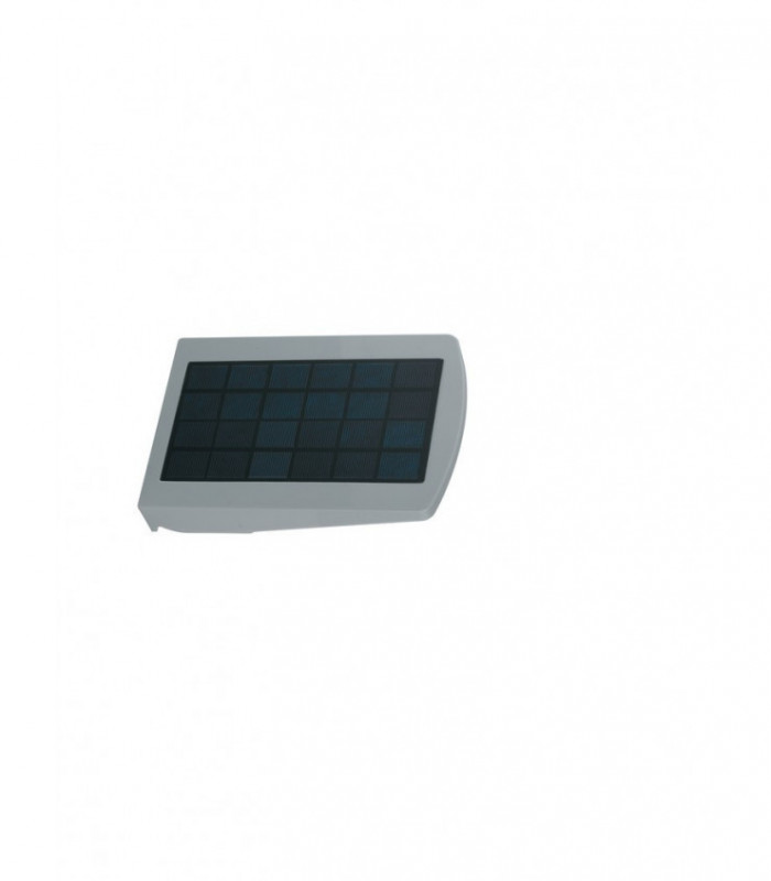 Outdoor Solar LED Wall Light 3 Functions, Silver, IP66, 4000K