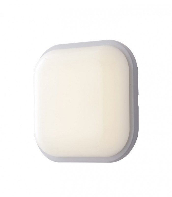 Outdoor Integrated LED Flush Ceiling Lamp, White, IP65, 4000K