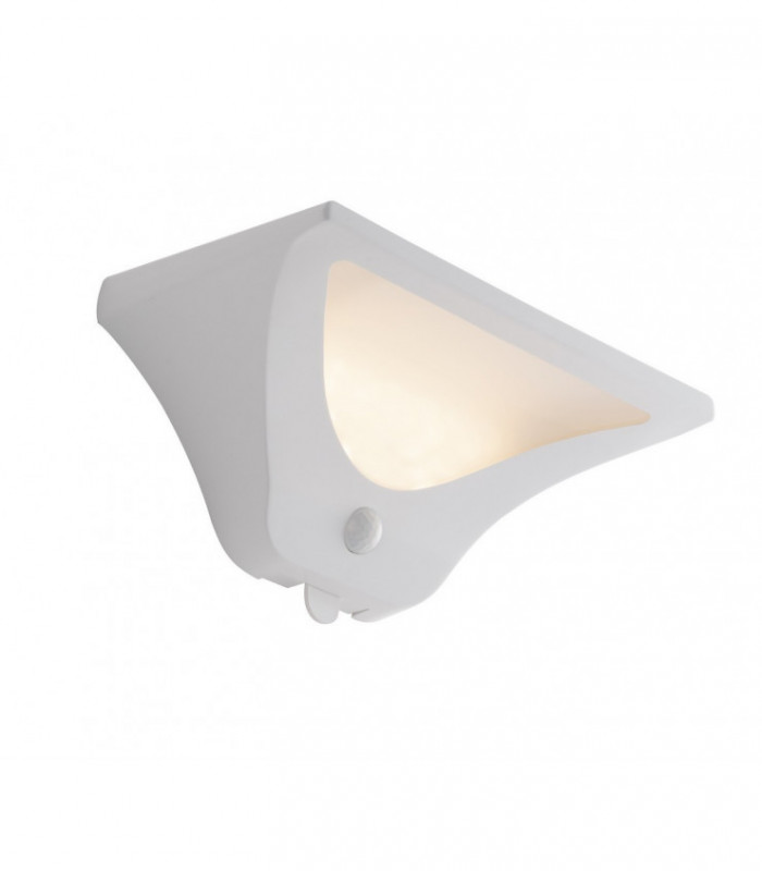 Outdoor Solar LED Wall Light With Sensor, White, IP54, 4000K