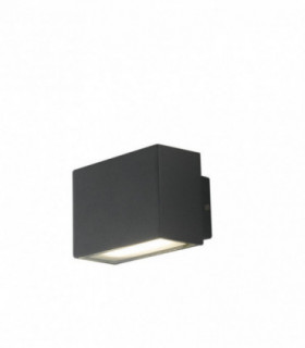 Outdoor Integrated LED Aluminum Wall Lamp, Black Matt, IP54, 4000K