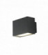 Outdoor Integrated LED Aluminum Wall Lamp, Black Matt, IP54, 4000K