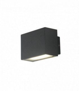 Outdoor Integrated LED Aluminum Wall Lamp, Black Matt, IP54, 4000K