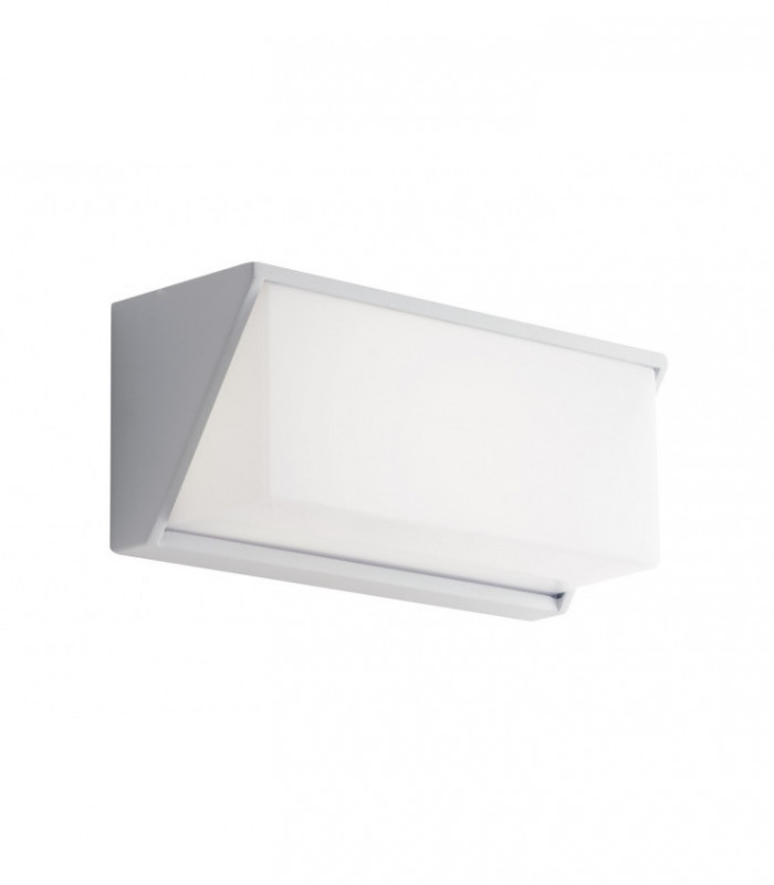 Outdoor LED Aluminum Flush Wall Light, White, IP54, 4000K