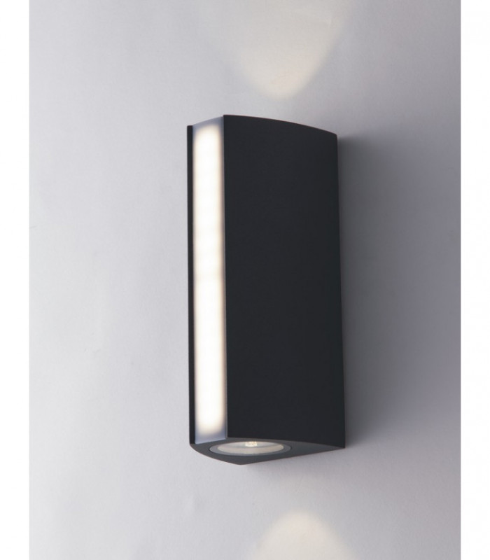 Outdoor LED Aluminum Up Down Wall Lamp, Anthracite, IP54, 4000K