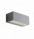 Outdoor Integrated LED Up Down Wall Light, Nickel, Transparent, IP54, 4000K