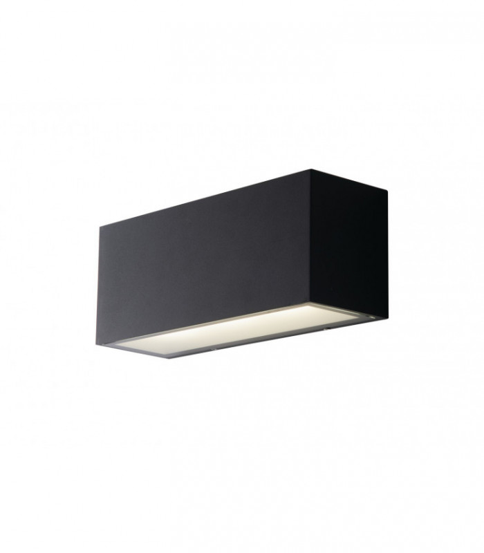 Outdoor Integrated LED Up Down Wall Light, Charcoal, Transparent, IP54, 4000K