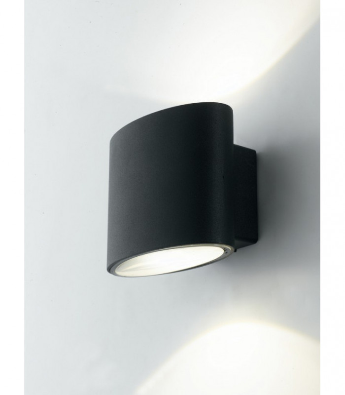 Outdoor Integrated LED Up Down Wall Light, Black, IP44, 4000K