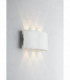 Outdoor Integrated LED Flush Wall Light, Antracite Goffrato, IP54, 4000K
