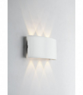 Outdoor Integrated LED Flush Wall Light, Antracite Goffrato, IP54, 4000K