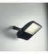 Outdoor Built-In LED Flood Lamp Black With Tempered Glass Diffuser, Black, IP65, 4000K
