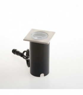 Outdoor LED Recessed Ground And Wall Recessed Light, Nickel Finish, IP67, Rgb+4000K