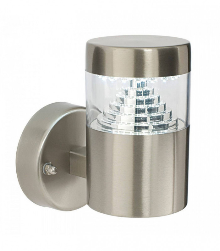 1 Light Outdoor Wall Light Stainless Steel, Polycarbonate IP44