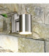 Modern Outdoor Wall Lamp Satin 1 Light  with Clear Shade, GU10, IP44