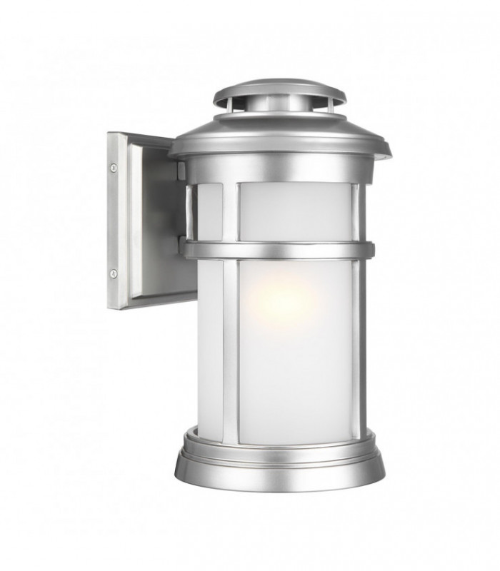 Outdoor 1 Light Wall Lantern, Painted Brushed Steel, IP44, E27