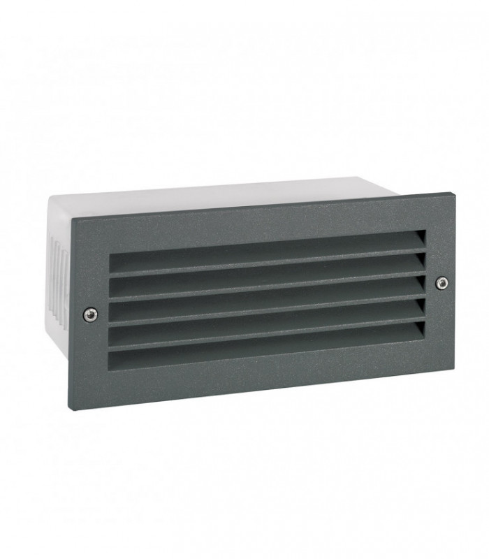 Outdoor LED Recessed Wall Light Graphite,