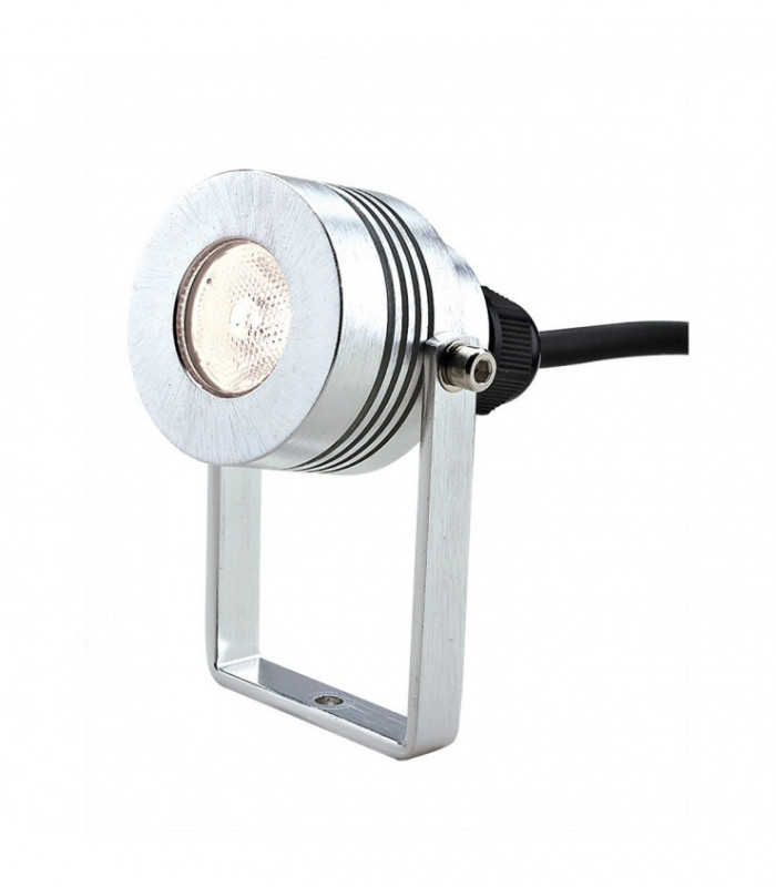 Integrated LED Outdoor Small Spotlight Fitting, Anodised Aluminium, IP54
