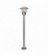 Outdoor 1 Light Bollard Lantern, Silver, IP44, E27