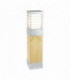 Outdoor Medium Bollard Natural Wood & Galvanized , IP65, E27