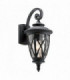 Outdoor 1 Light Wall Lantern, Textured Black, IP44, E27