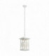 Outdoor 1 Light Chain Lantern, White, IP44, E27