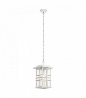 Outdoor 1 Light Chain Lantern, White, IP44, E27