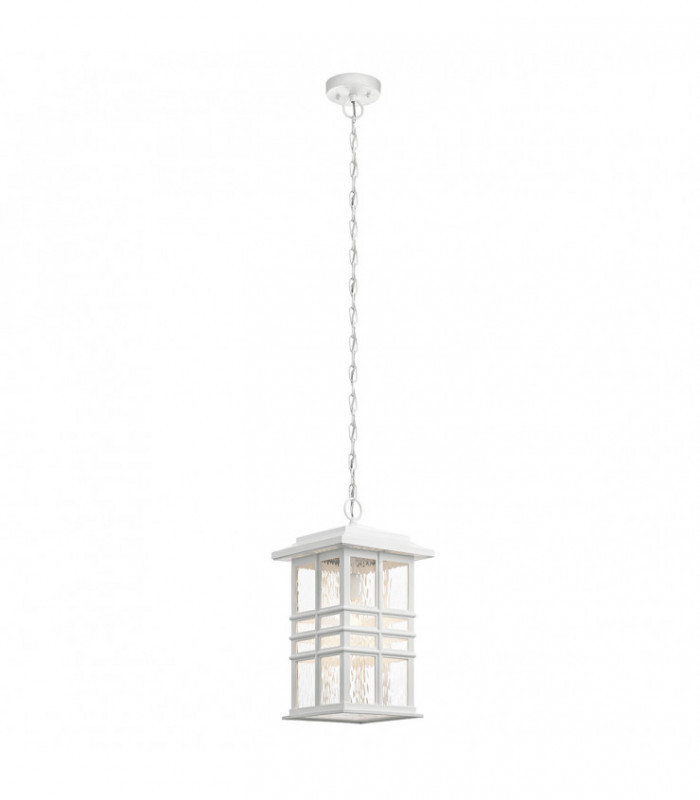 Outdoor 1 Light Chain Lantern, White, IP44, E27