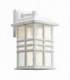 Outdoor 1 Light Wall Lantern, White, IP44, E27