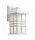Outdoor 1 Light Wall Lantern, White, IP44, E27