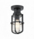 Outdoor 1 Light Porch , Pedestal Lantern, Textured Black, IP44, E27