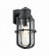 Outdoor 1 Light Wall Lantern, Textured Black, IP44, E27