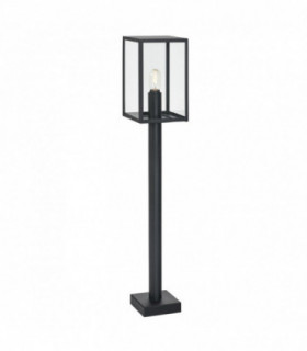 Outdoor Pillar Bollard, Black, IP44, E27