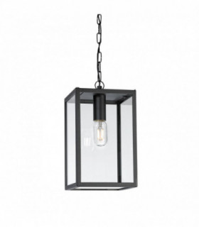 Outdoor Ceiling Chain Light, Black, IP44, E27