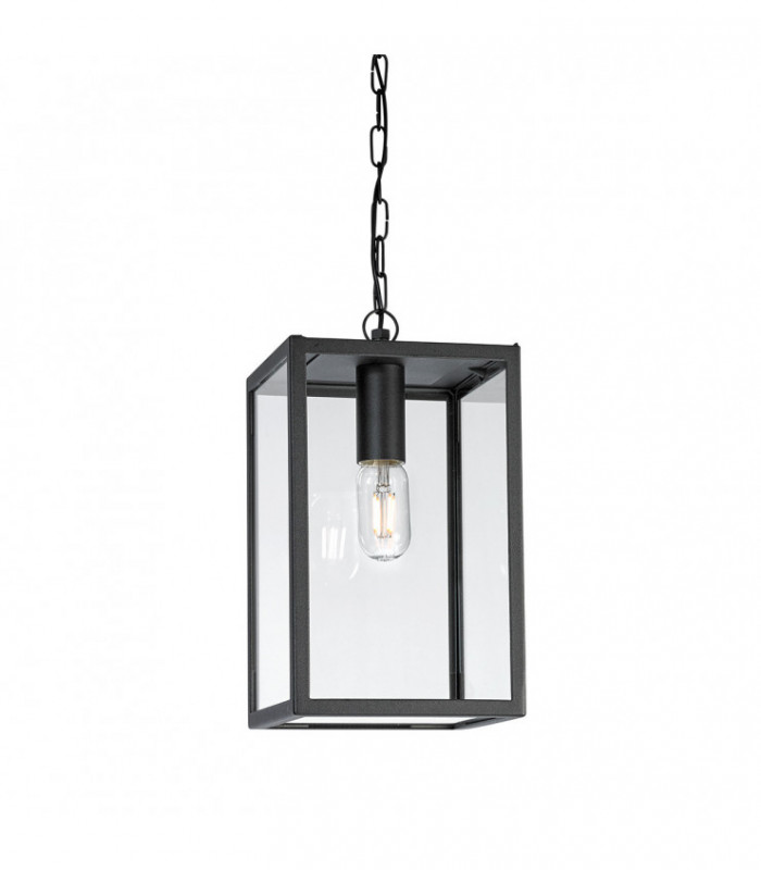 Outdoor Ceiling Chain Light, Black, IP44, E27