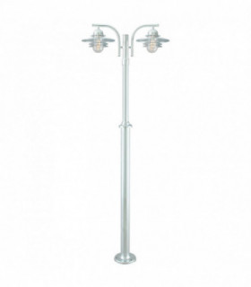 Outdoor 2 Light Lamp Post Galvanized , IP55, E27