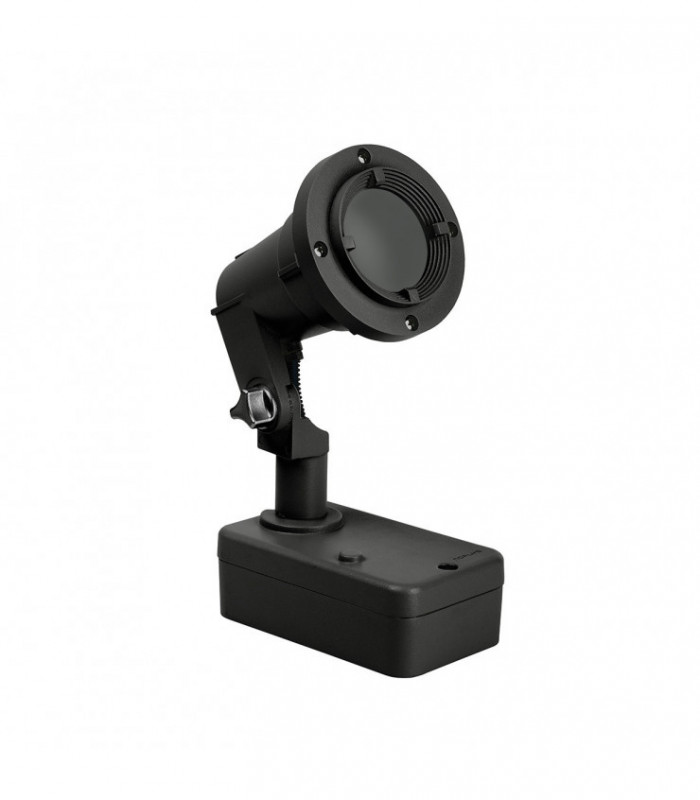 Outdoor 1 Light Short Arm Spot Light, Graphite, IP65, GU10 LED