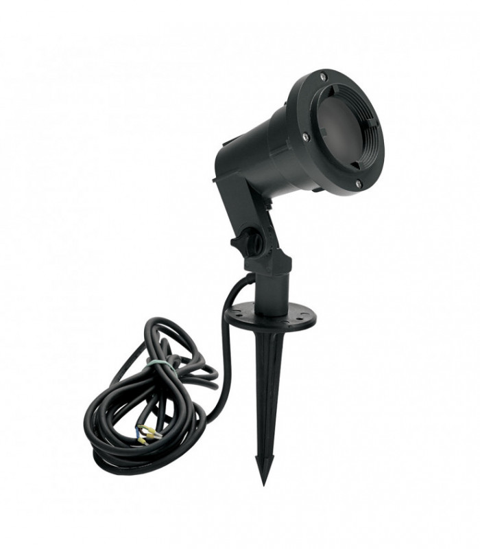 Outdoor 1 Light Spot Light with Ground Spike, Graphite, IP65, GU10 LED