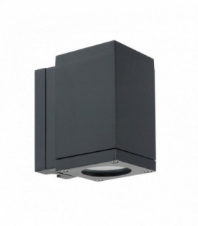 Outdoor 1 Light Down Wall Light, Graphite, IP65, GU10 LED