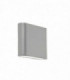 Led Up Down Light Wall Bracket - Grey - Clear Diffuser
